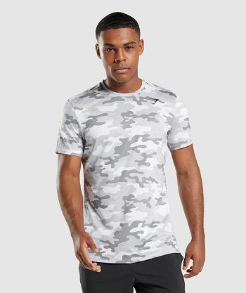 T Shirts Męskie Gymshark Arrival Camo | PL 3921OKI